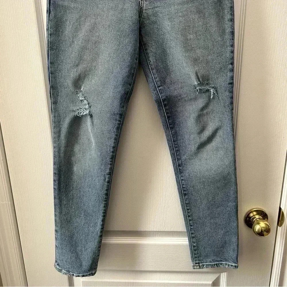 GAP High Rise True Skinny Ankle Jeans Distressed Denim Stretch Blue Size 25 - Picture 7 of 13